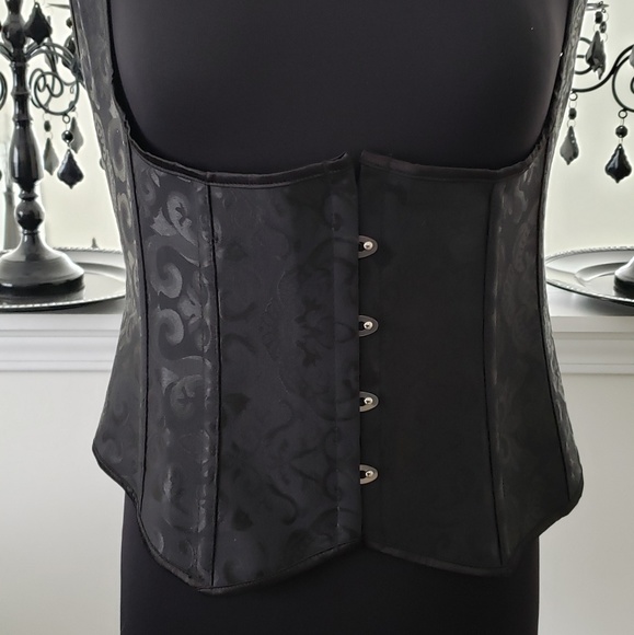 Gorgeous Black Demask Style Corset - Picture 3 of 4